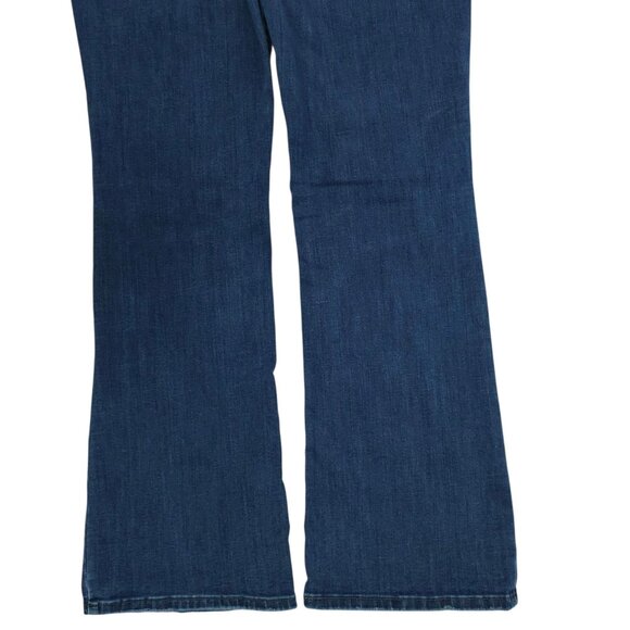 Levis 524 Bootcut Jeans Womens 32 Mid Rise Medium Wash Whiskered Denim - Picture 12 of 15